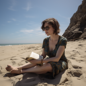 reading on a beach read